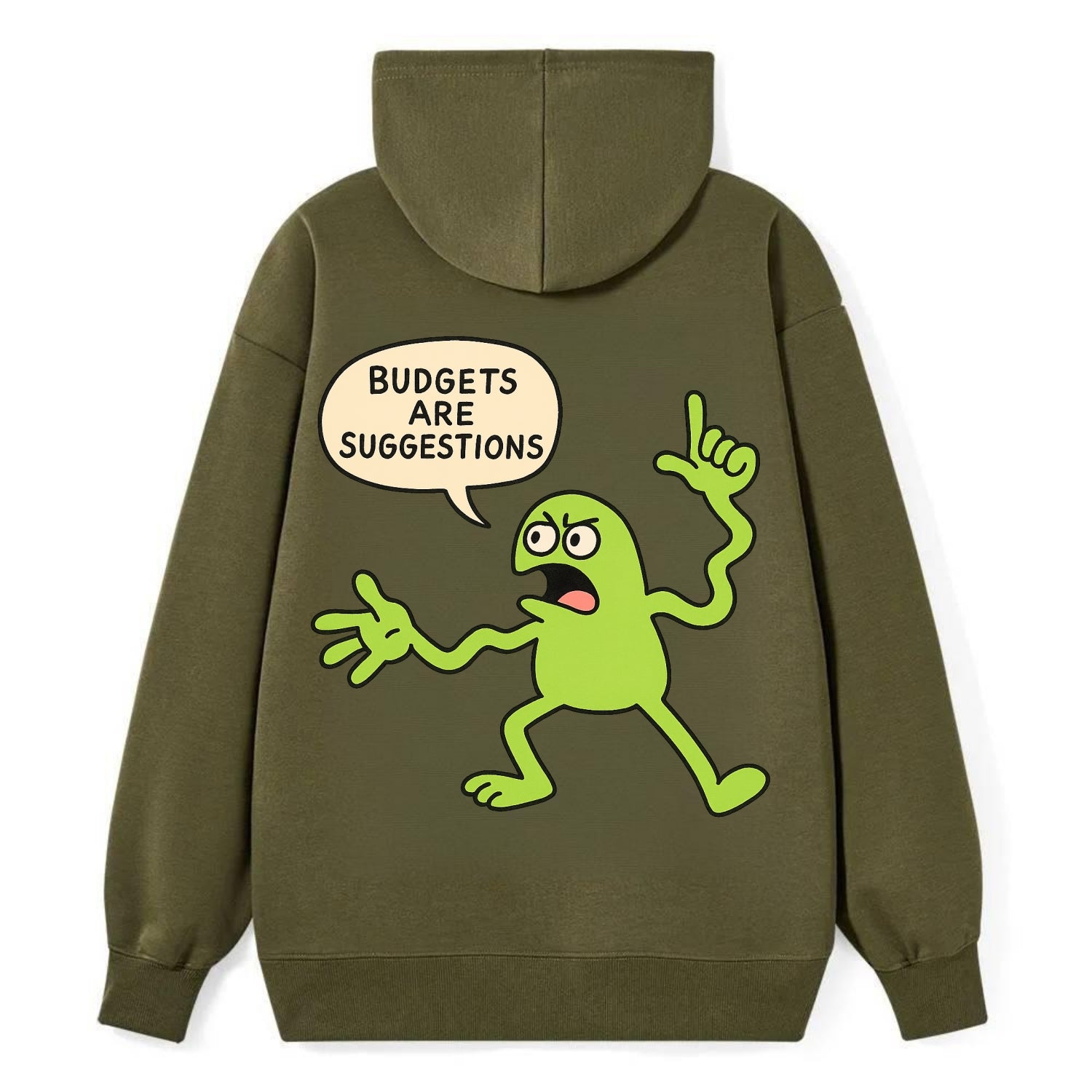 BUDGETS ARE SUGGESTIONS | Rebellious calculator - Classic Pullover Hoodie - ArmyGreen