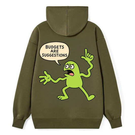 BUDGETS ARE SUGGESTIONS | Rebellious calculator - Classic Pullover Hoodie - ArmyGreen