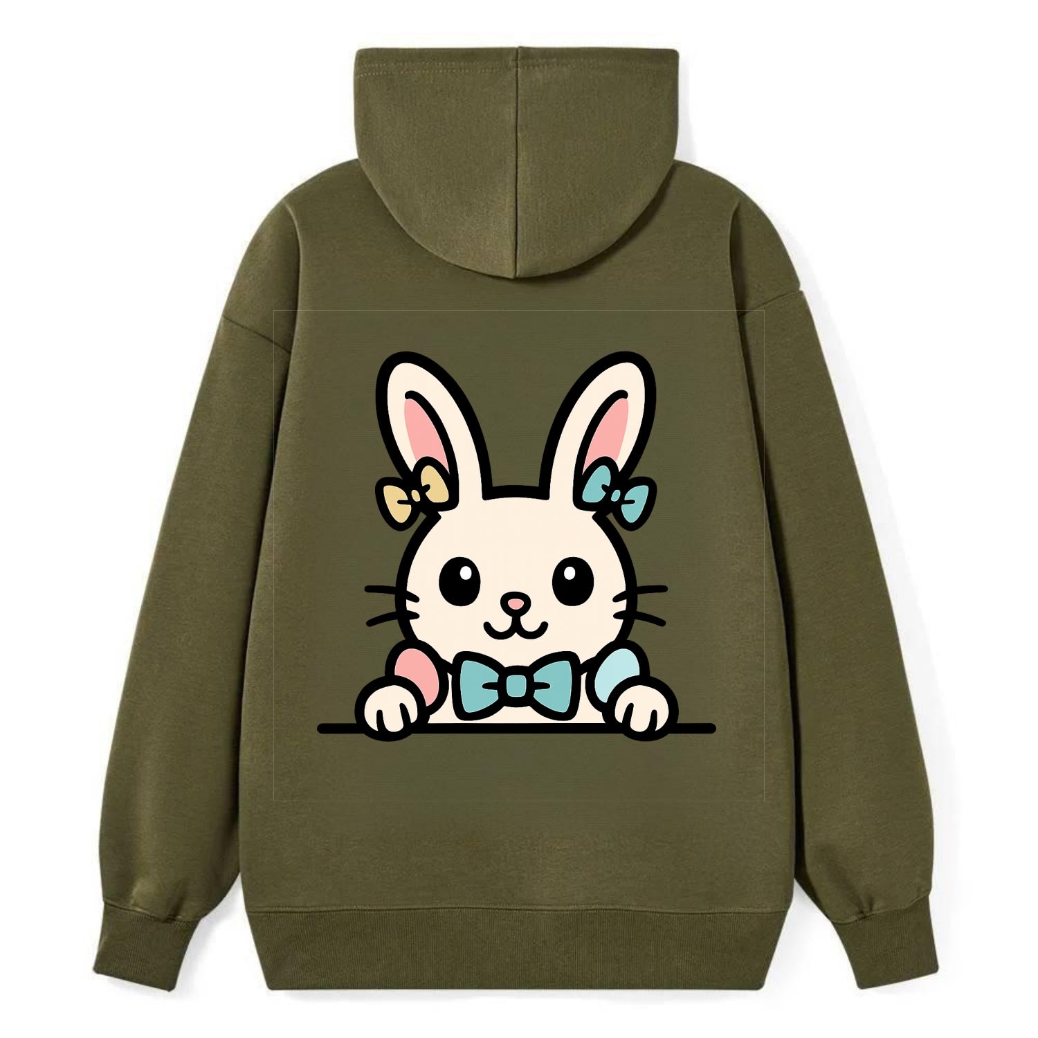 Easter Bunny  - Classic Pullover Hoodie - ArmyGreen