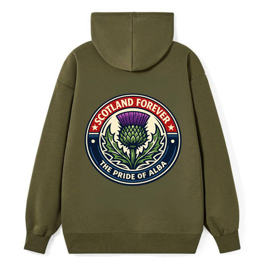 Highland Heritage Emblem - Classic Pullover Hoodie - ArmyGreen