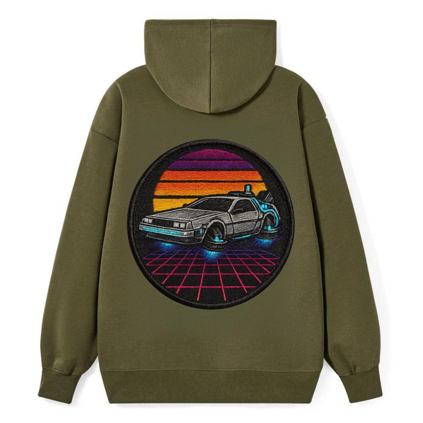 Retro Future - Classic Pullover Hoodie - ArmyGreen
