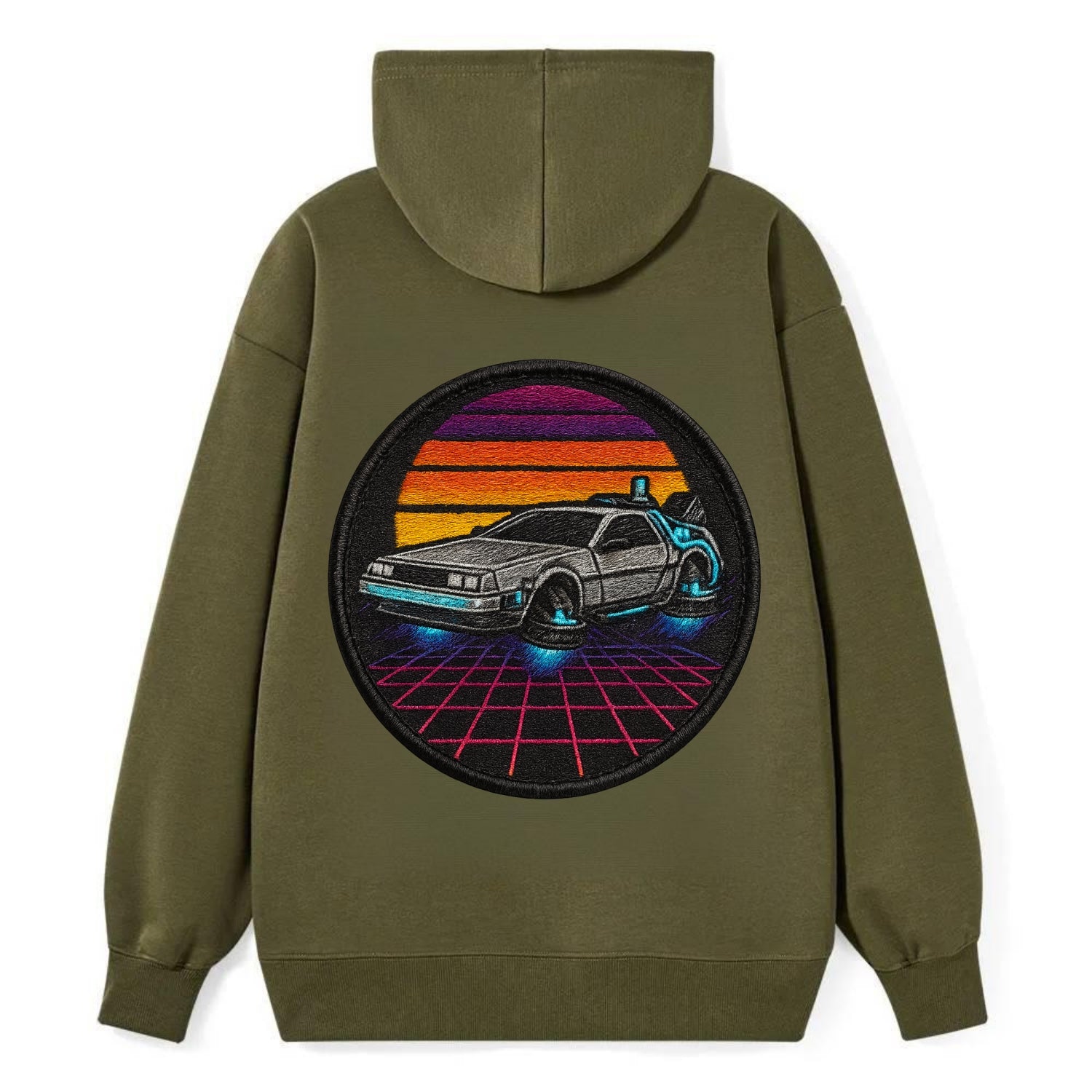 Retro Future - Classic Pullover Hoodie - ArmyGreen