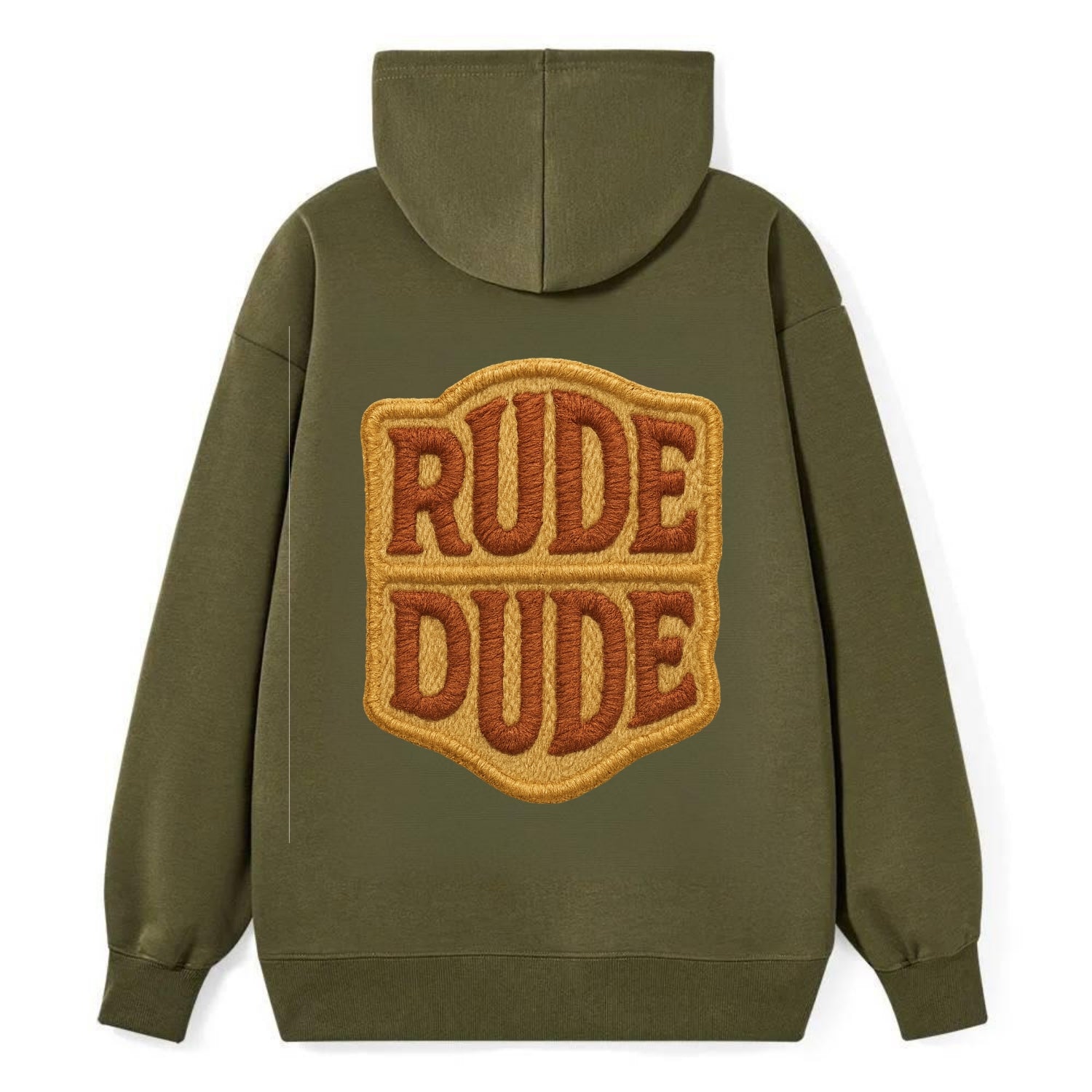 RUDE;DUDE ENERGY Surf Green Trucker - Classic Pullover Hoodie - ArmyGreen
