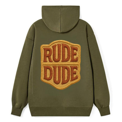 RUDE;DUDE ENERGY Surf Green Trucker - Classic Pullover Hoodie - ArmyGreen