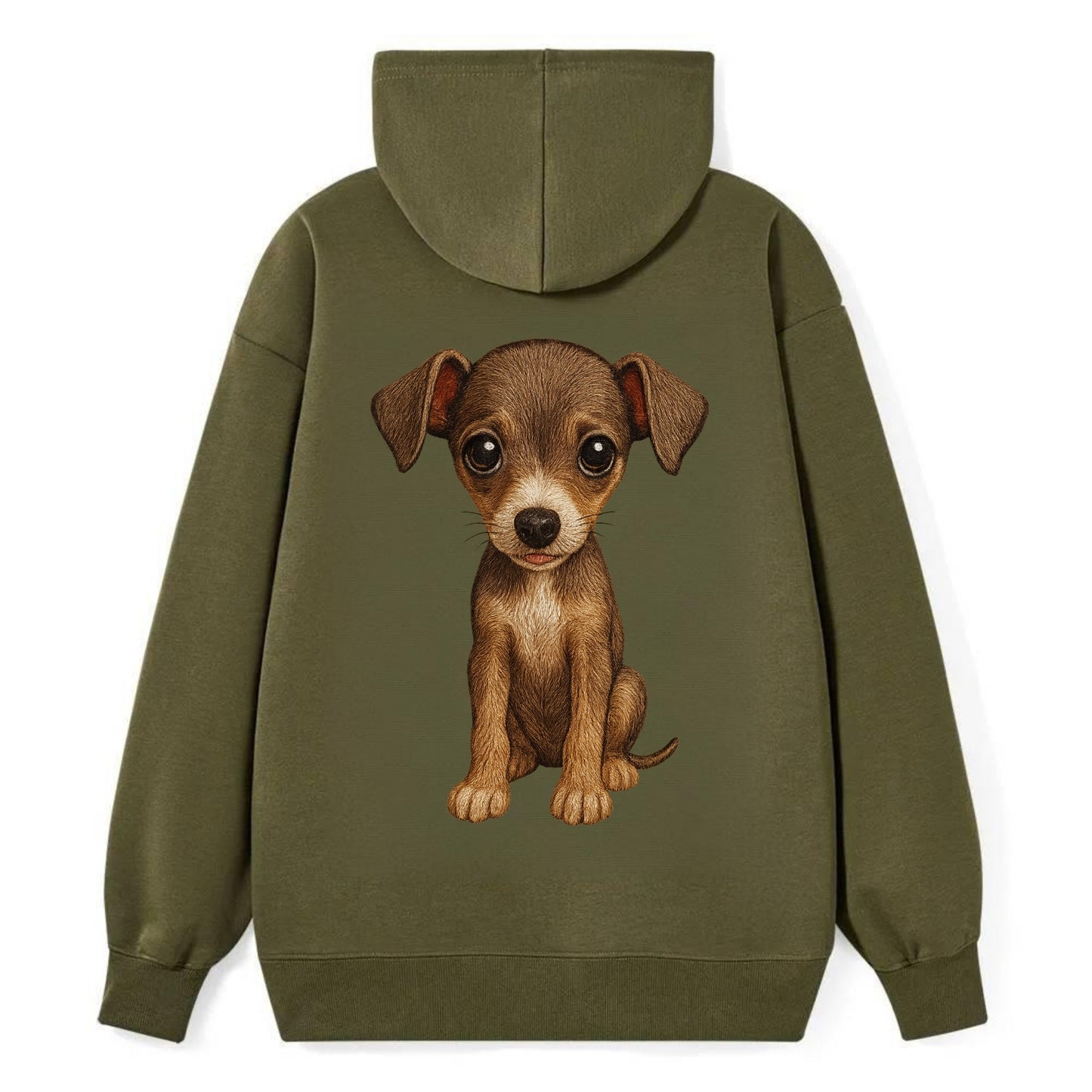Baby Italian Greyhound Puppy - sleek tiny body, long legs, gentle eyes, - Classic Pullover Hoodie - ArmyGreen