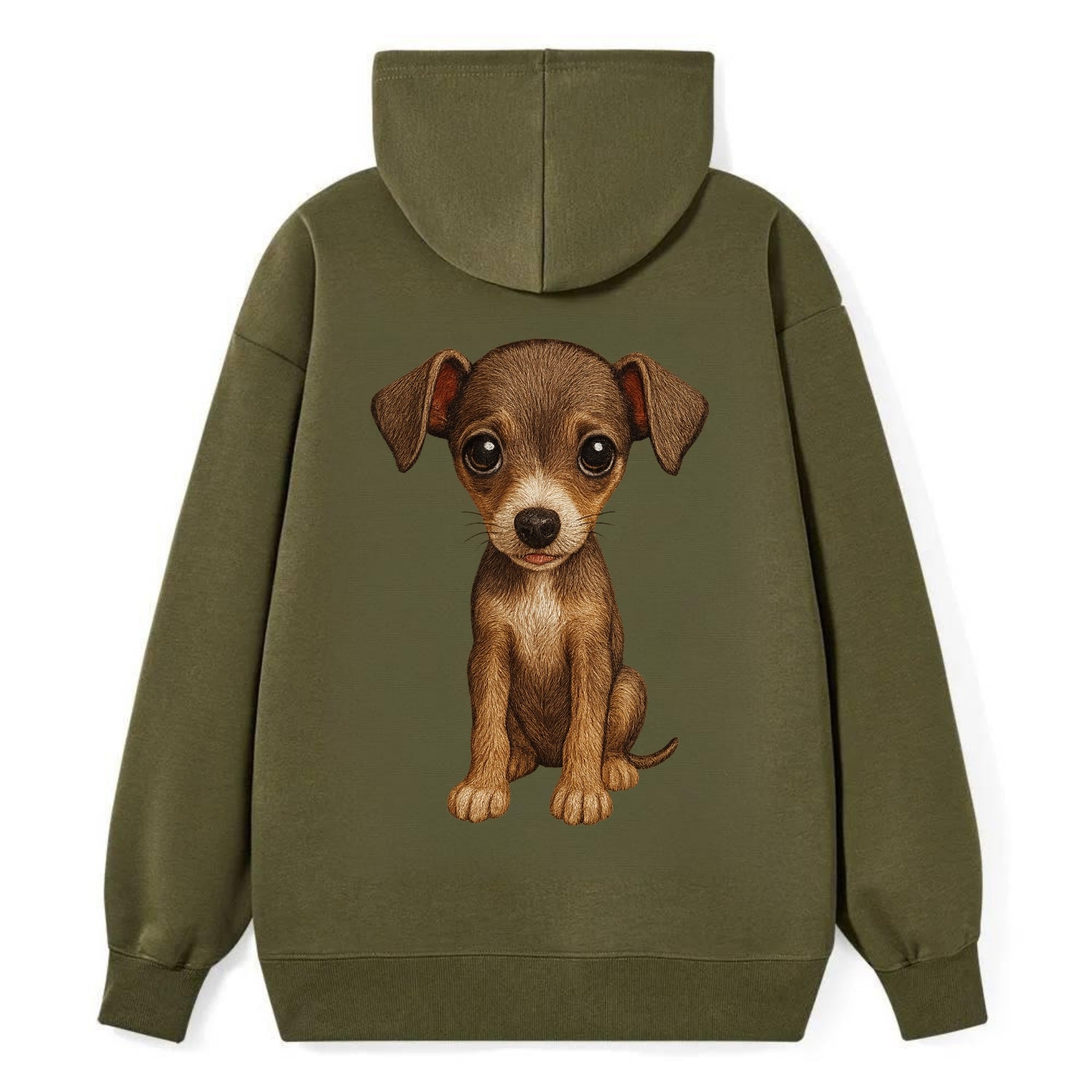 Baby Italian Greyhound Puppy - sleek tiny body, long legs, gentle eyes, - Classic Pullover Hoodie - ArmyGreen