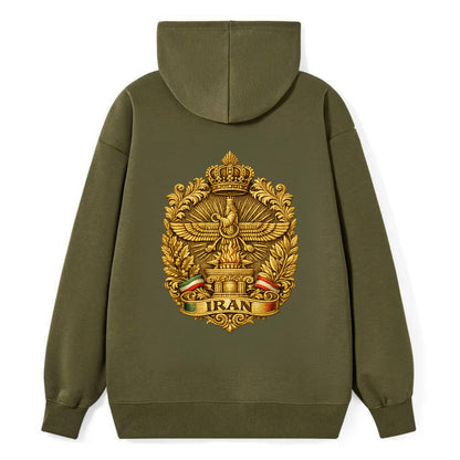 Iran Fire Temple Emblem - Classic Pullover Hoodie - ArmyGreen