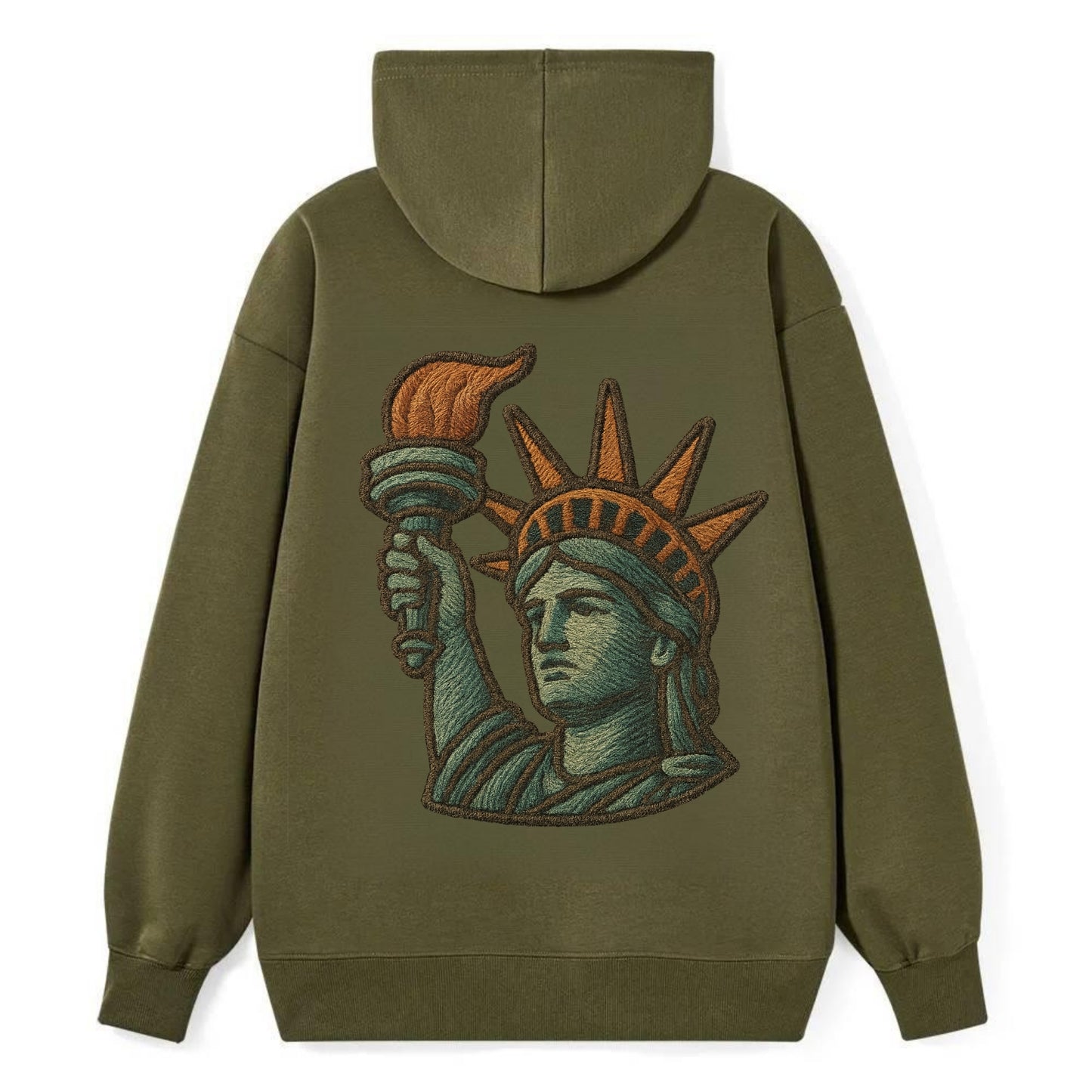 Statue of Liberty  - Classic Pullover Hoodie - ArmyGreen