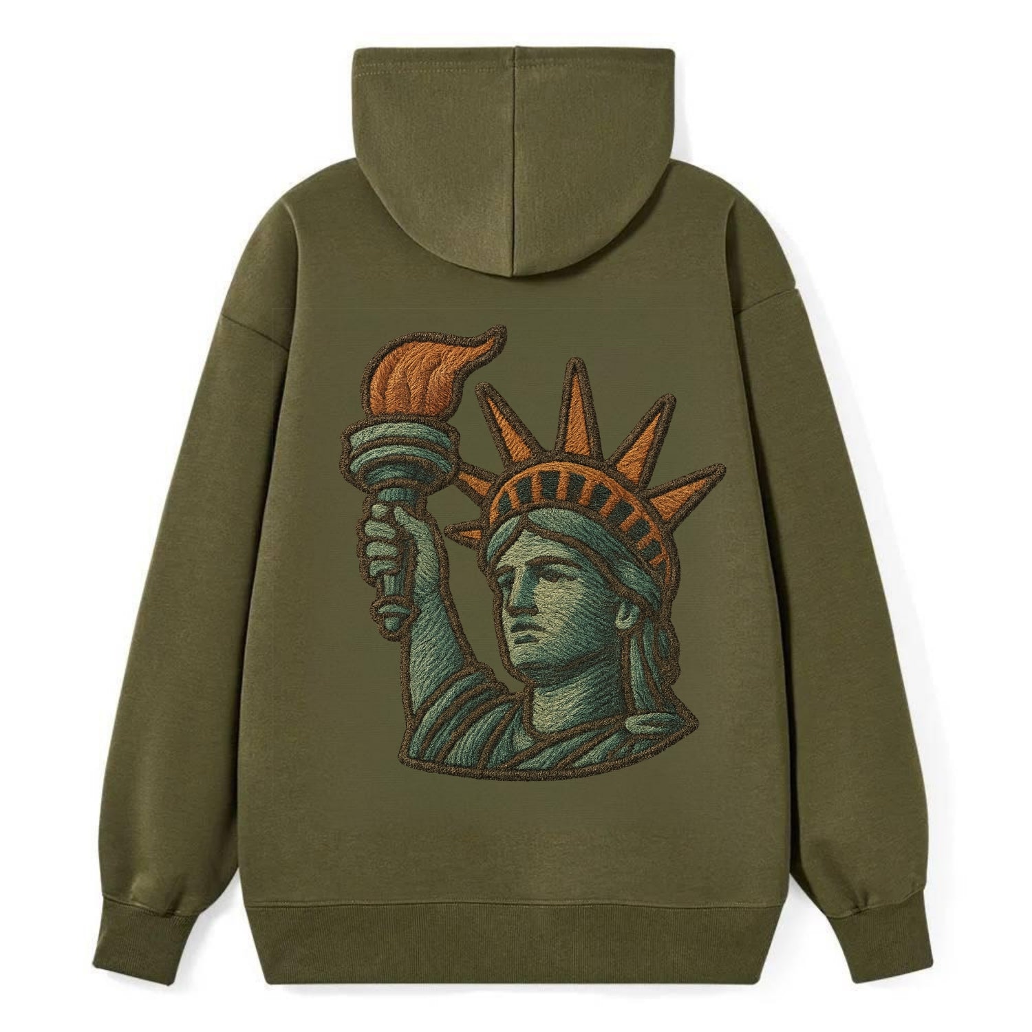 Statue of Liberty  - Classic Pullover Hoodie - ArmyGreen