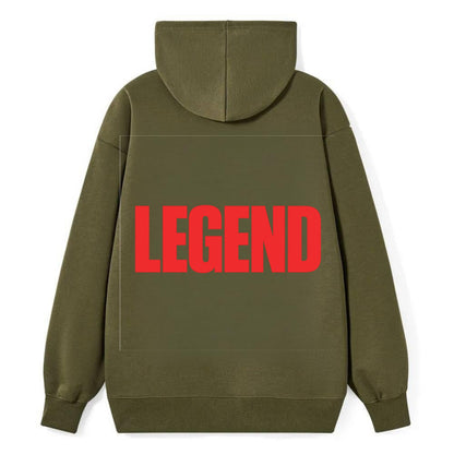 Bold typography design - "LEGEND" - remarkable person, iconic status - Classic Pullover Hoodie - ArmyGreen