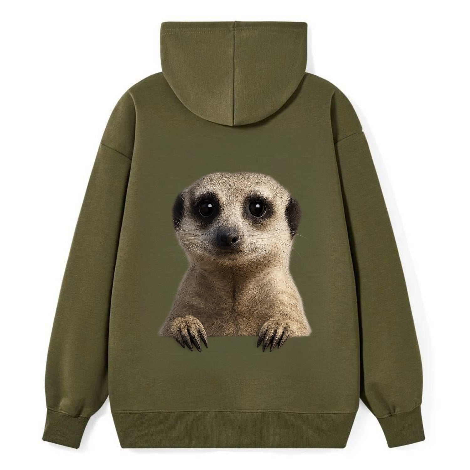 Meerkat  - Classic Pullover Hoodie - ArmyGreen