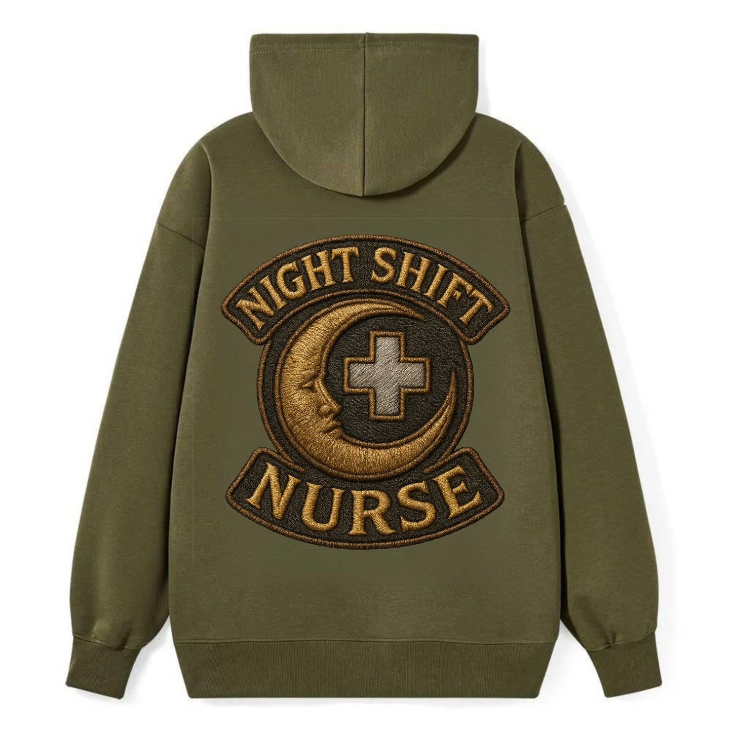 Night Shift Nurse  - Classic Pullover Hoodie - ArmyGreen