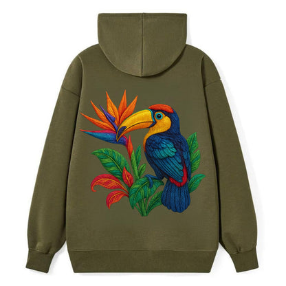 Toucan Paradise - Classic Pullover Hoodie - ArmyGreen