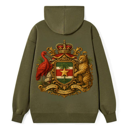 Suriname Star Emblem  - Classic Pullover Hoodie - ArmyGreen