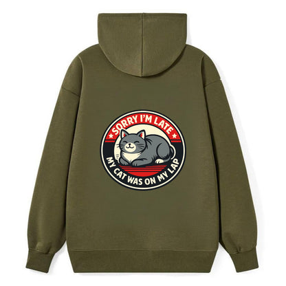 Charming Cat Loaf Excuse Emblem - Classic Pullover Hoodie - ArmyGreen