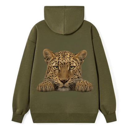 Leopard  - Classic Pullover Hoodie - ArmyGreen