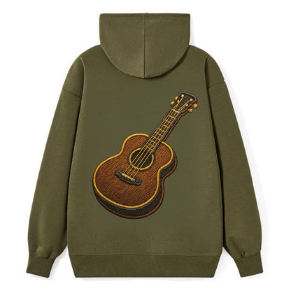 Vintage Guitar  - Classic Pullover Hoodie - ArmyGreen