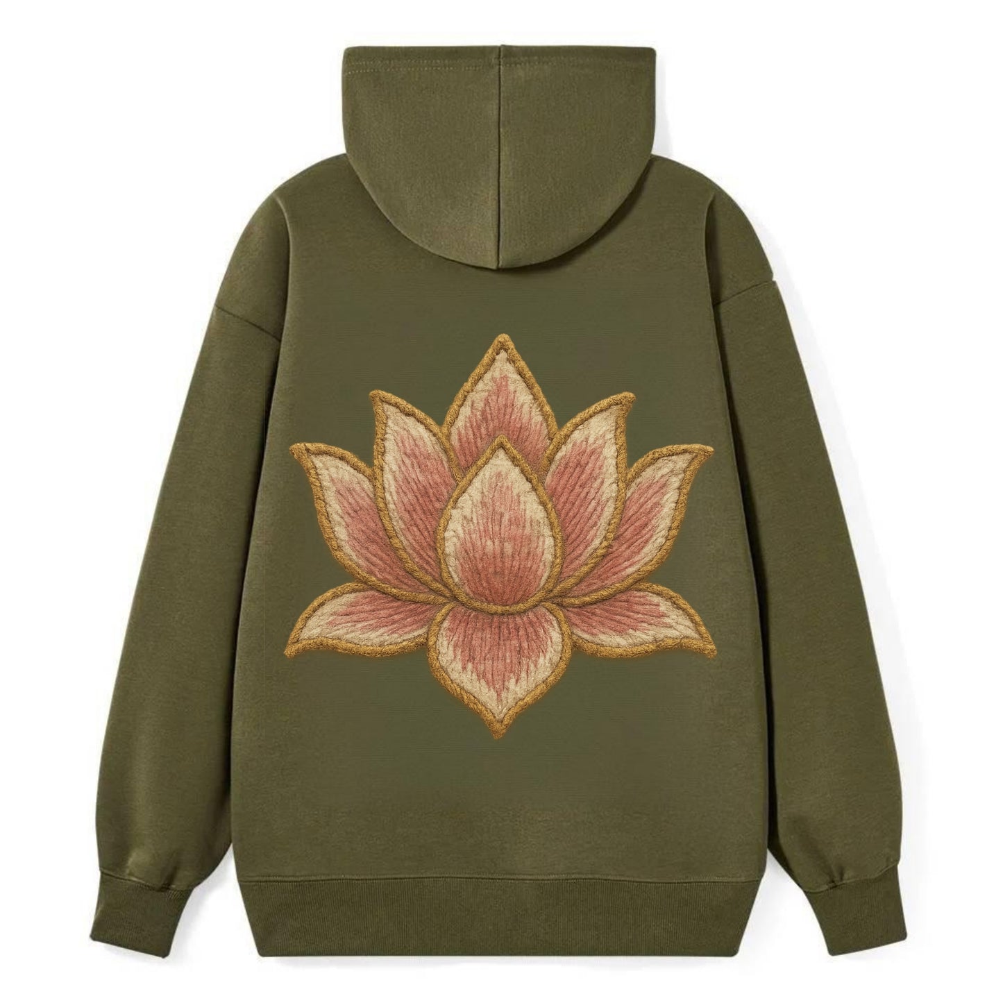 Lotus Flower - Classic Pullover Hoodie - ArmyGreen