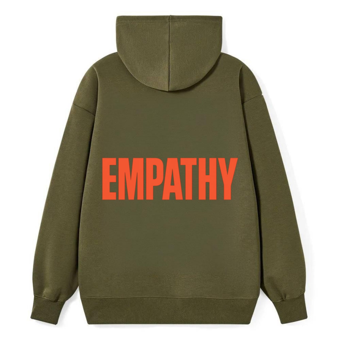 Bold typography design - "EMPATHY" - understanding others, emotional - Classic Pullover Hoodie - ArmyGreen