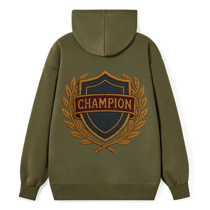 Champion Shield  - Classic Pullover Hoodie - ArmyGreen