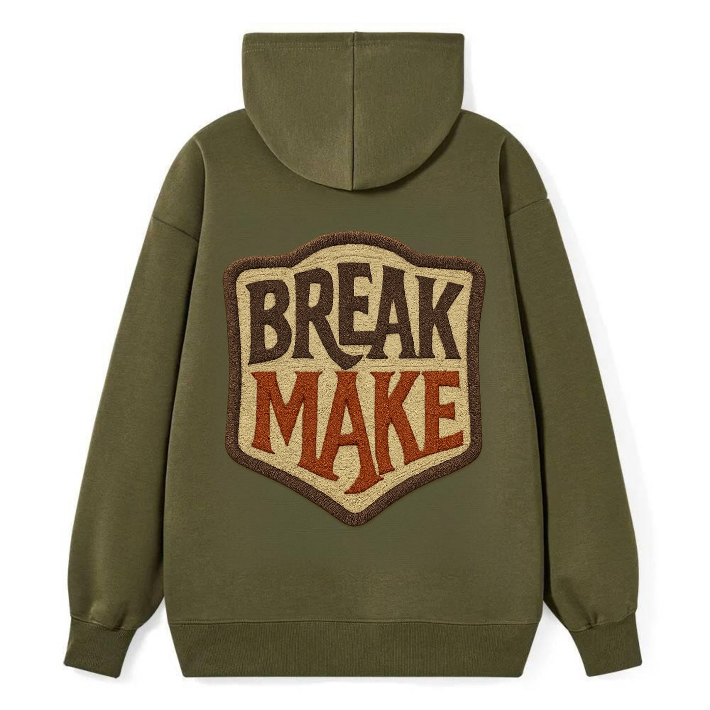 BREAK;MAKE THE RULES Rebel Red Snapback - Classic Pullover Hoodie - ArmyGreen