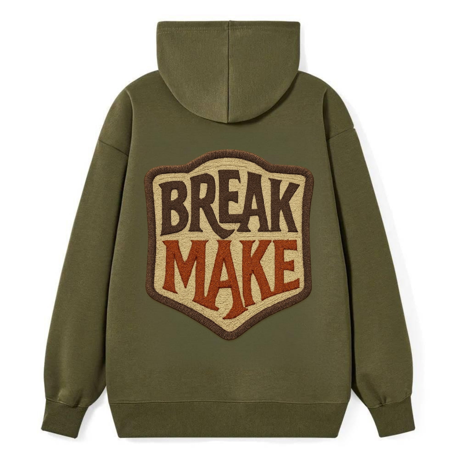 BREAK;MAKE THE RULES Rebel Red Snapback - Classic Pullover Hoodie - ArmyGreen