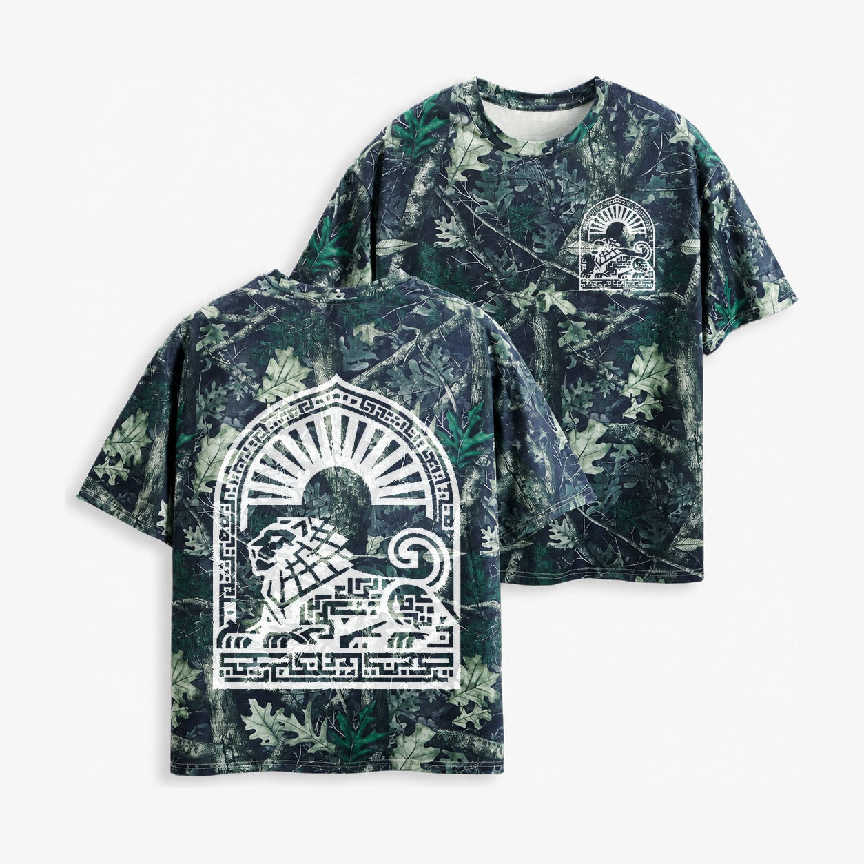 Persian Lion Arch Camo T-Shirt – Army Green
