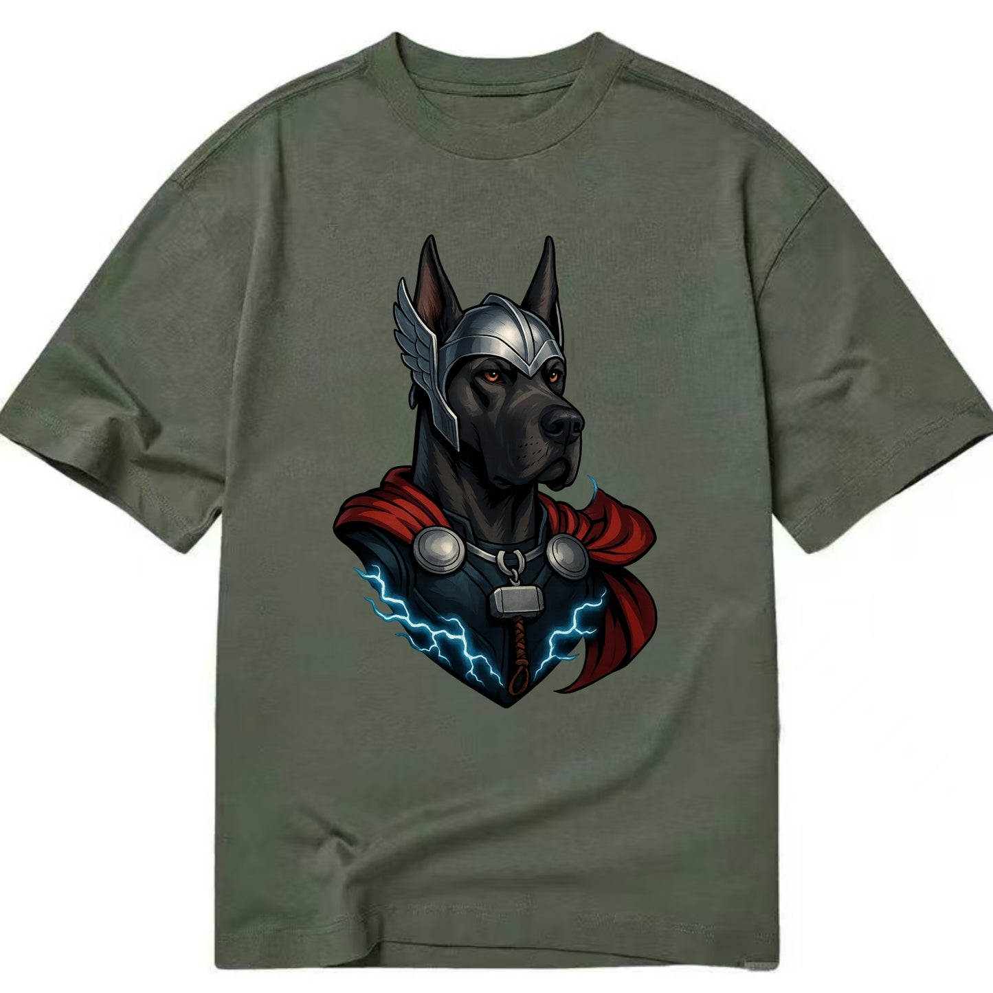 Great Dane Thor  - Classic T-shirt - Army Green
