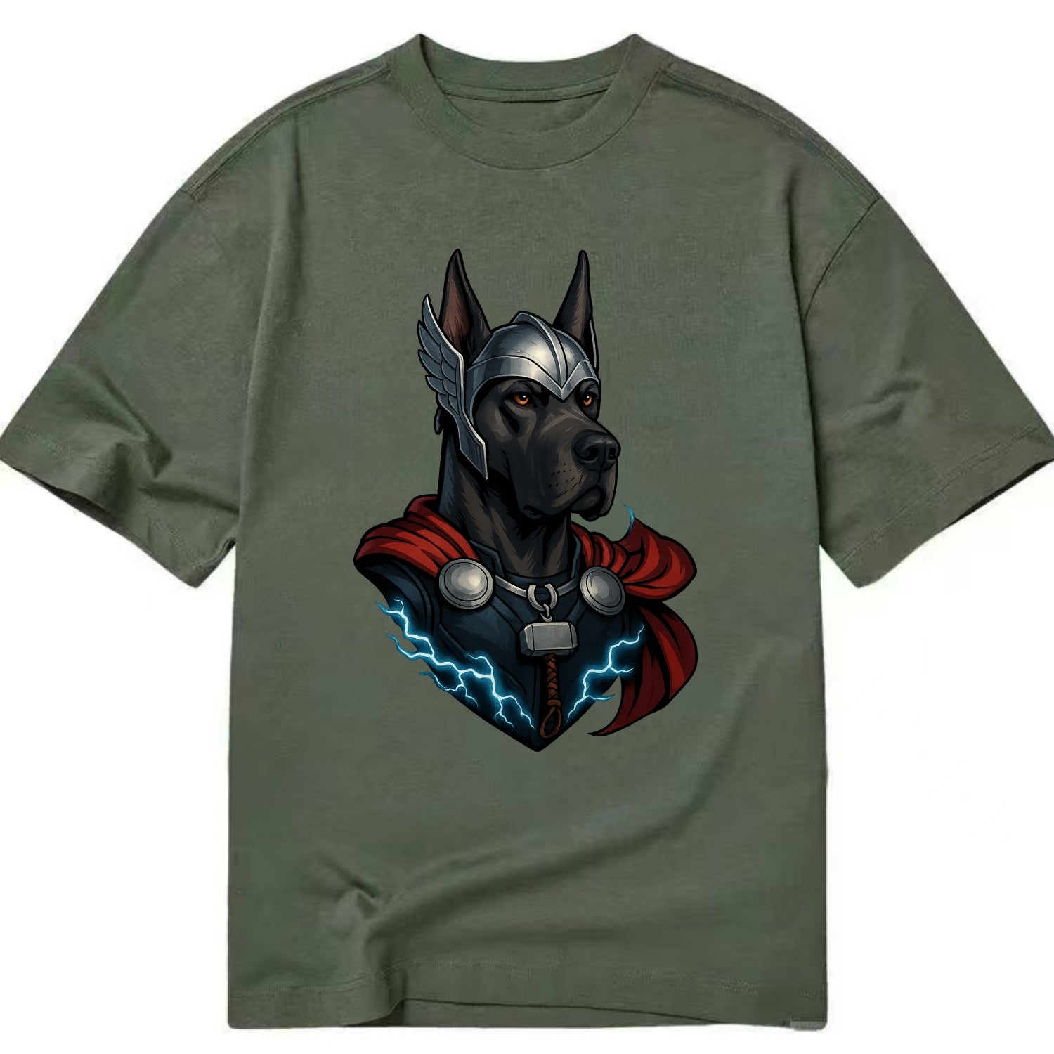 Great Dane Thor  - Classic T-shirt - Army Green