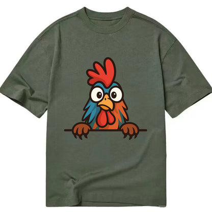 Rooster  - Classic T-shirt - Army Green
