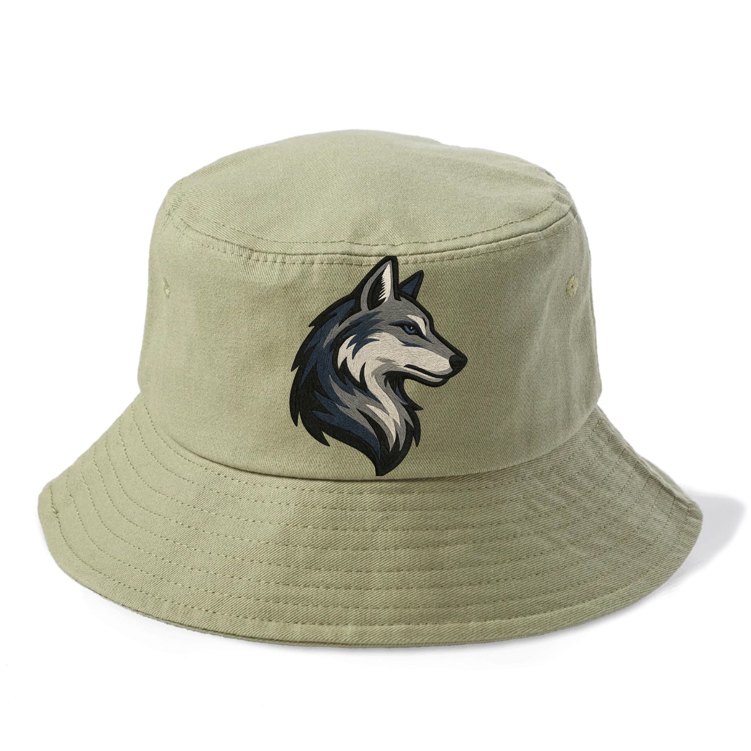 Lone Wolf Wanderer  - Bucket Hat - Army Green