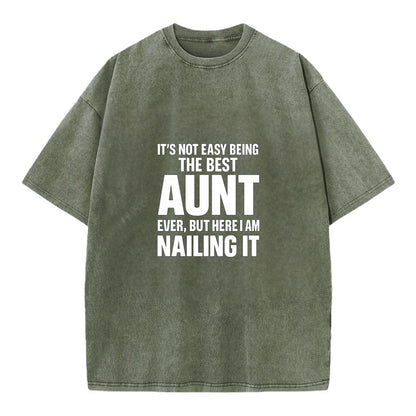It's not easy being the best BROTHER ever, but here I am nailing it - Vintage T-shirt - Army Green