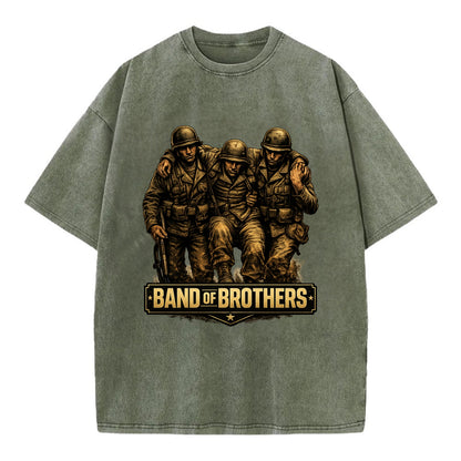 Band Of Brothers - Vintage T-shirt - Army Green