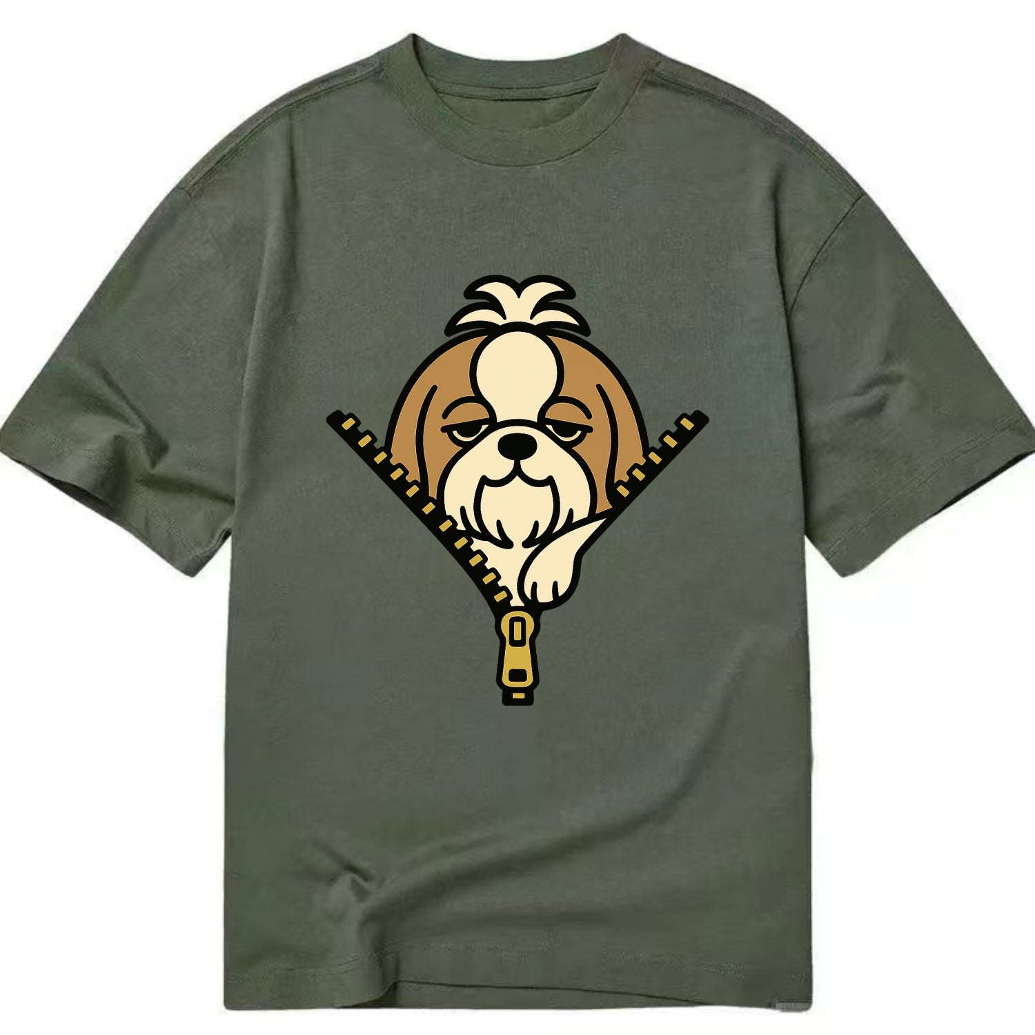 Shih Tzu - Classic T-shirt - Army Green