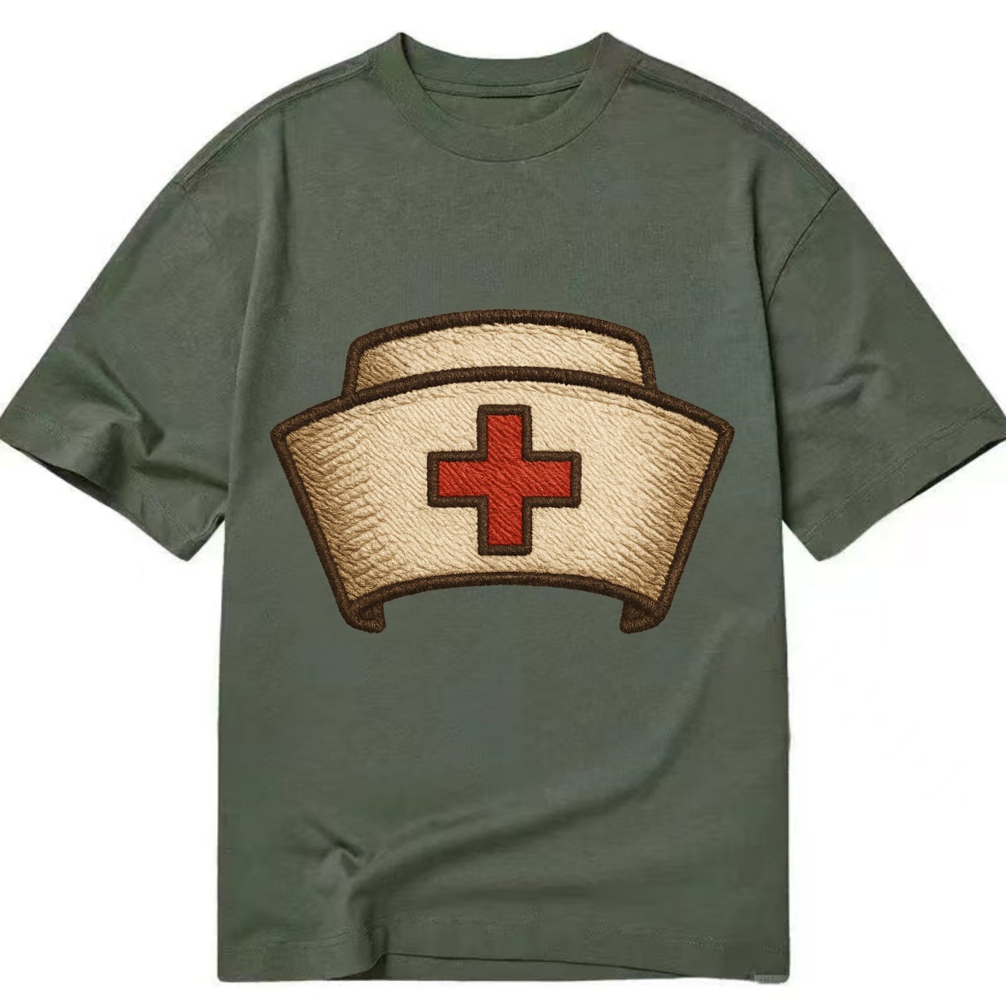 Nurse Cap  - Classic T-shirt - Army Green