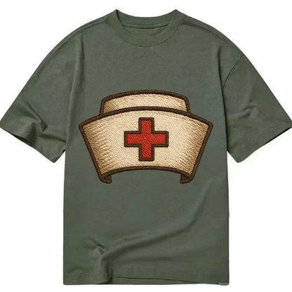 Nurse Cap  - Classic T-shirt - Army Green