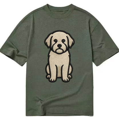 Havanese - Cream colored sitting pose - Classic T-shirt - Army Green