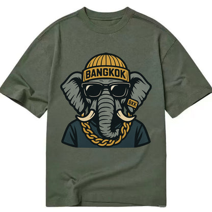 Bangkok Elephant - Classic T-shirt - Army Green