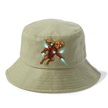 Cocker Spaniel Iron Man  - Bucket Hat - Army Green