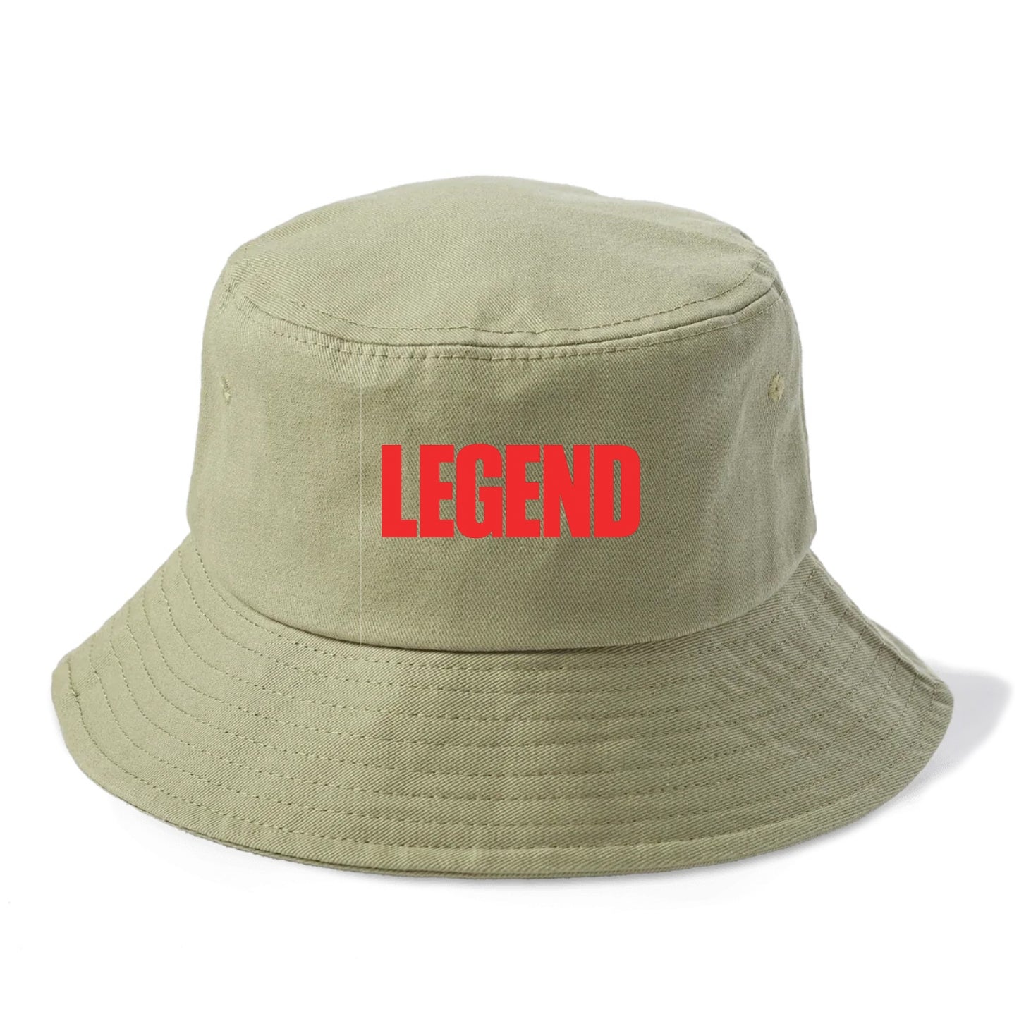Bold typography design - "LEGEND" - remarkable person, iconic status - Bucket Hat - Army Green