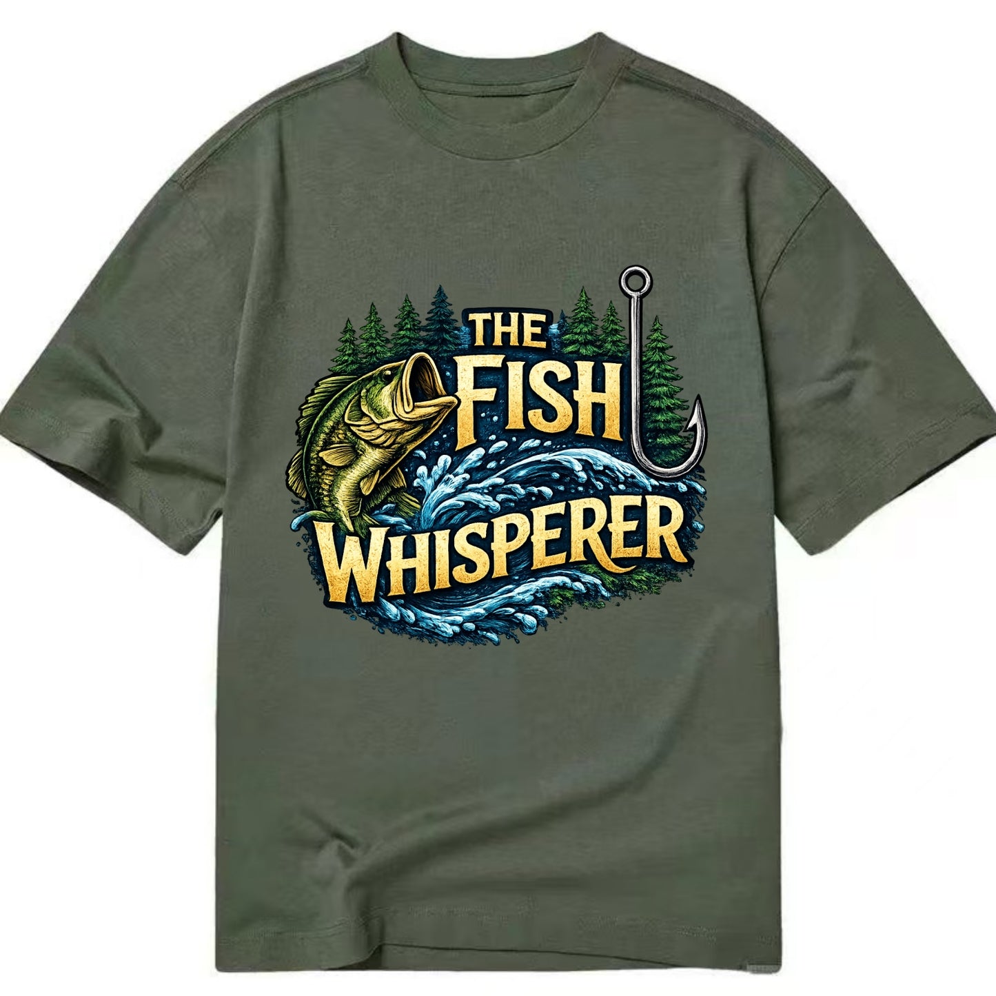 Fish Whisperer - Classic T-shirt - Army Green