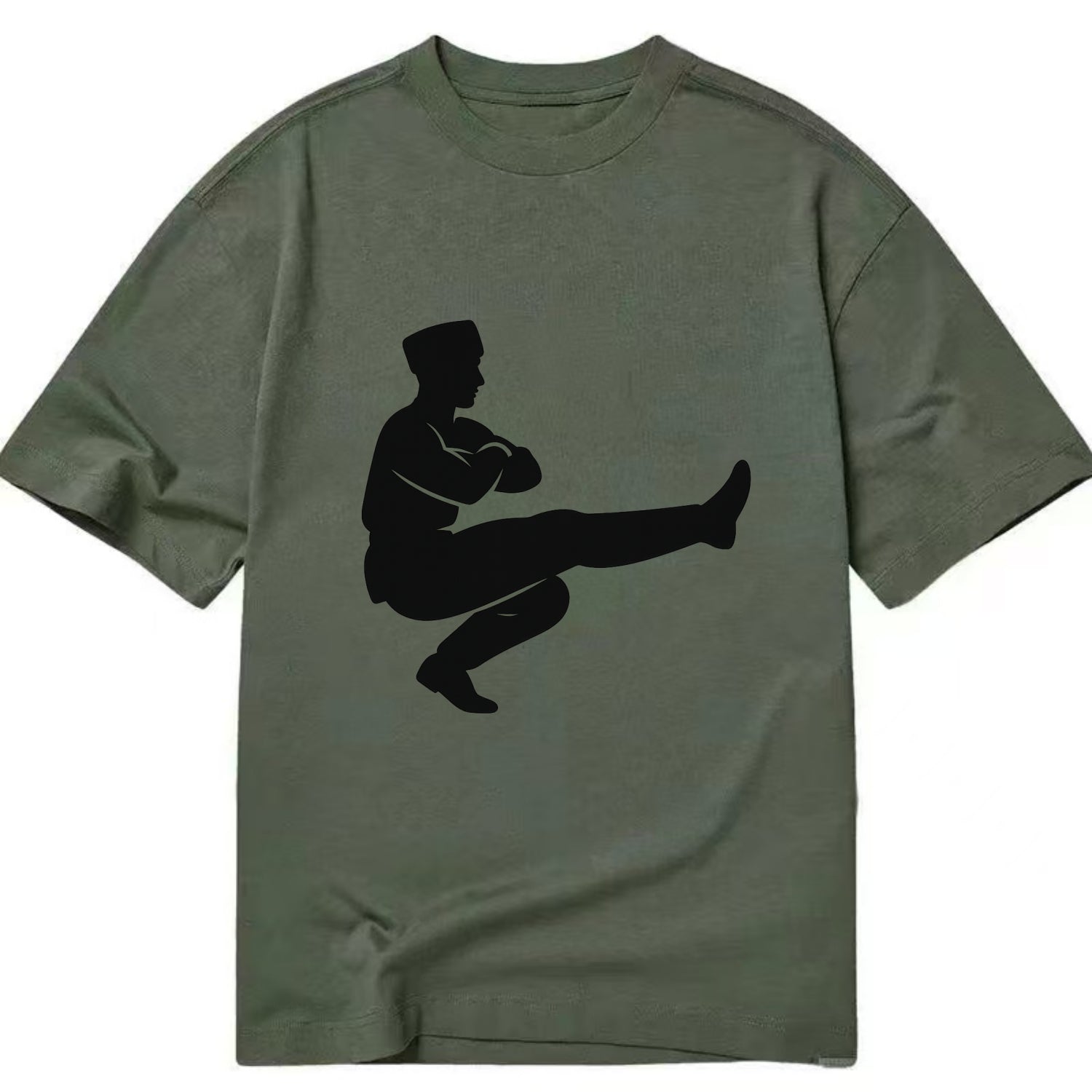 Russian Cossack dancer squat kick - Classic T-shirt - Army Green