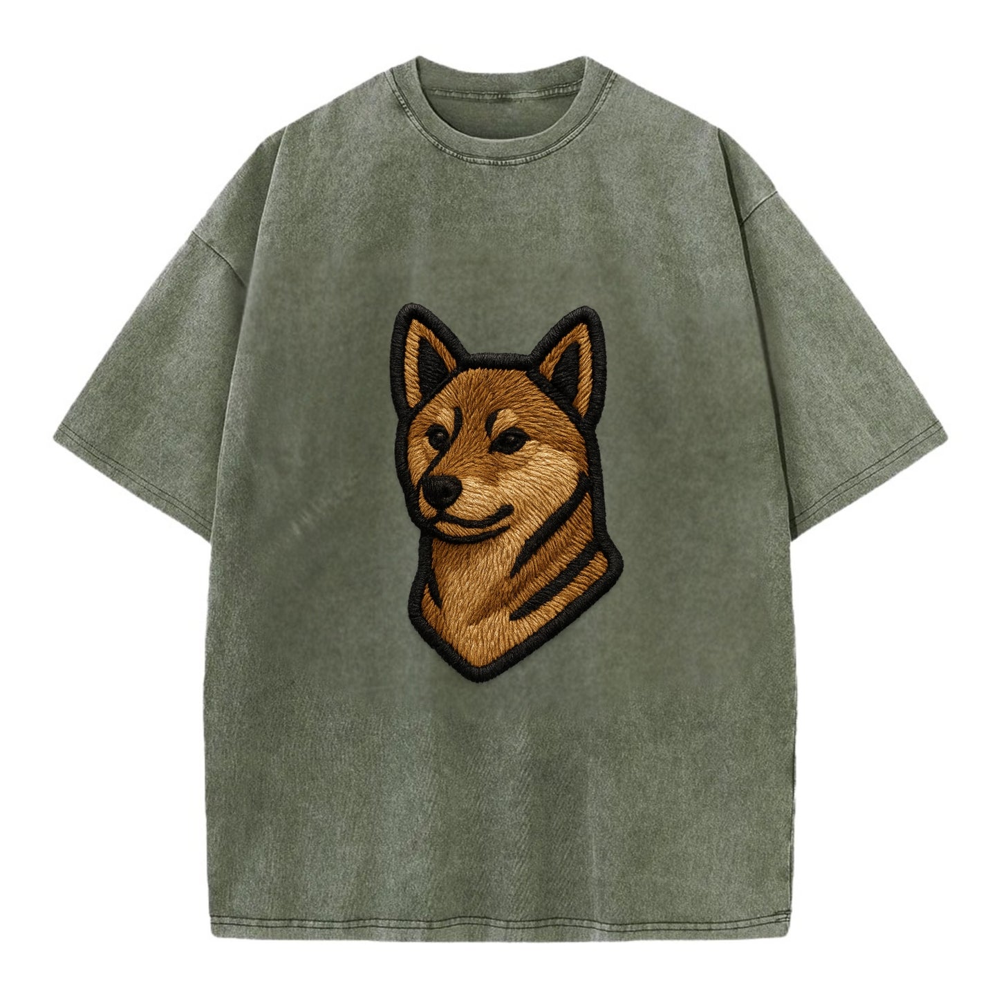 Shikoku - Trendy Japanese hunter design - Vintage T-shirt - Army Green