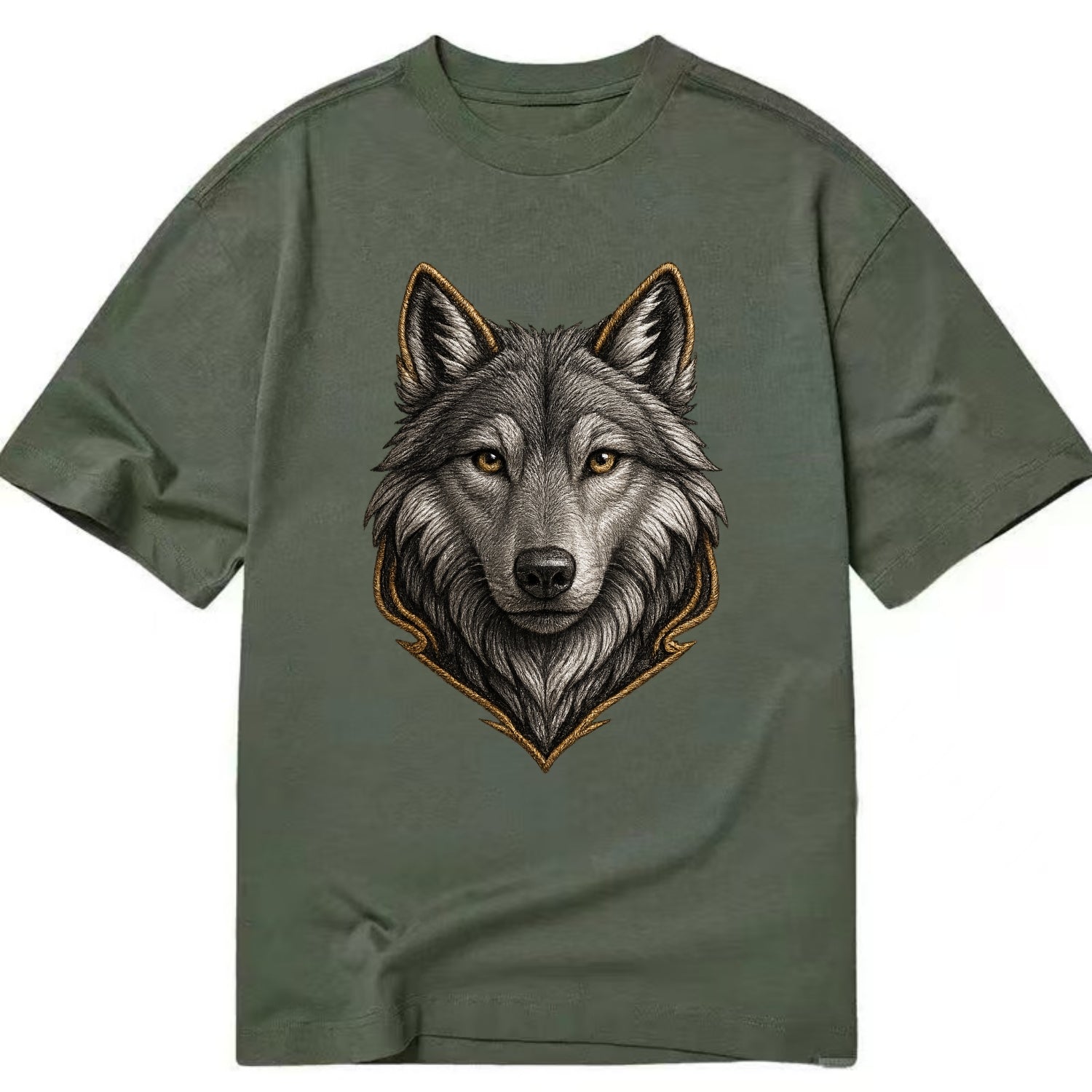 Wolf Totem  - Classic T-shirt - Army Green
