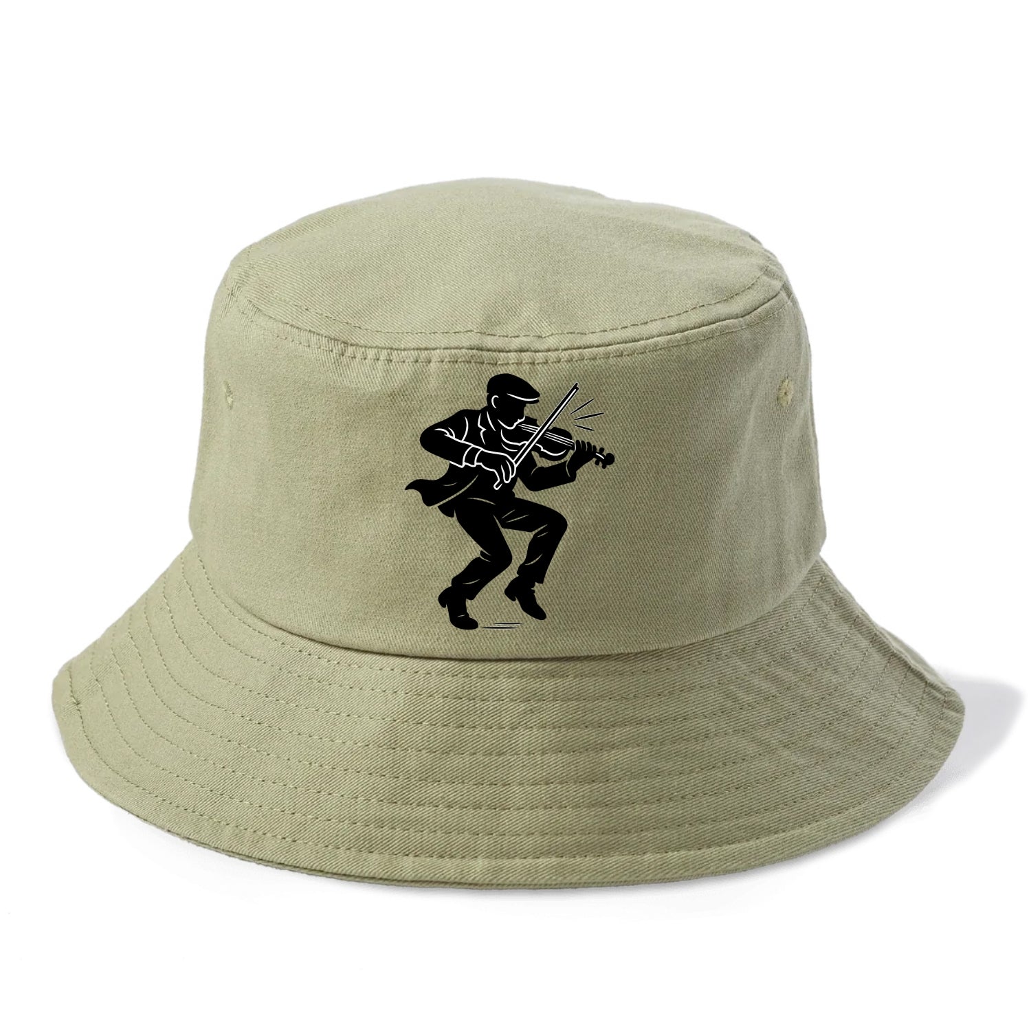 Irish folk musician traditional jig - Bucket Hat - Army Green