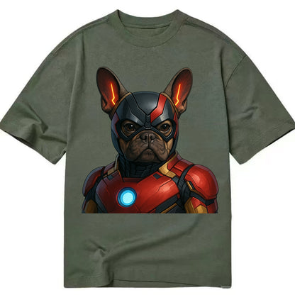 French Bulldog Iron Man  - Classic T-shirt - Army Green