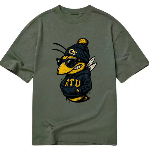 Atlanta Yellow Jacket wearing Georgia Tech beanie with GT patch - Classic T-shirt