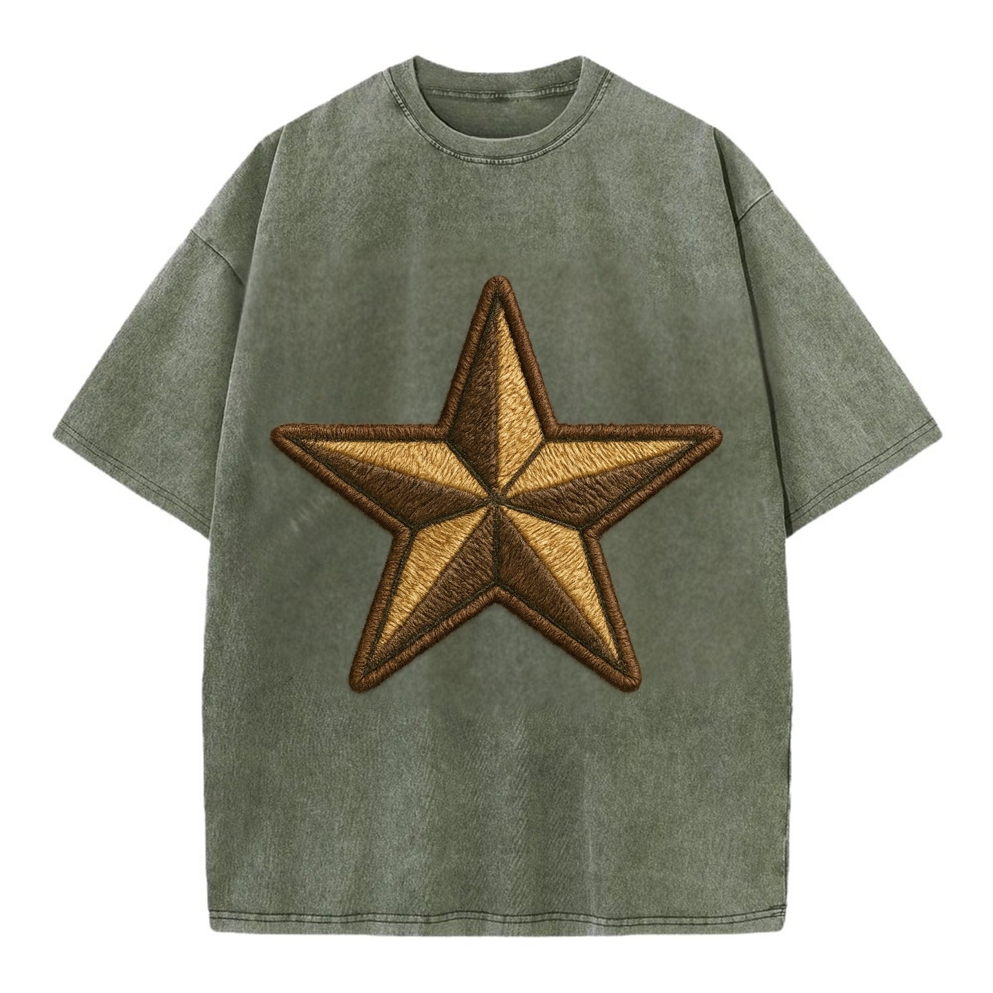 Star  - Vintage T-shirt - Army Green