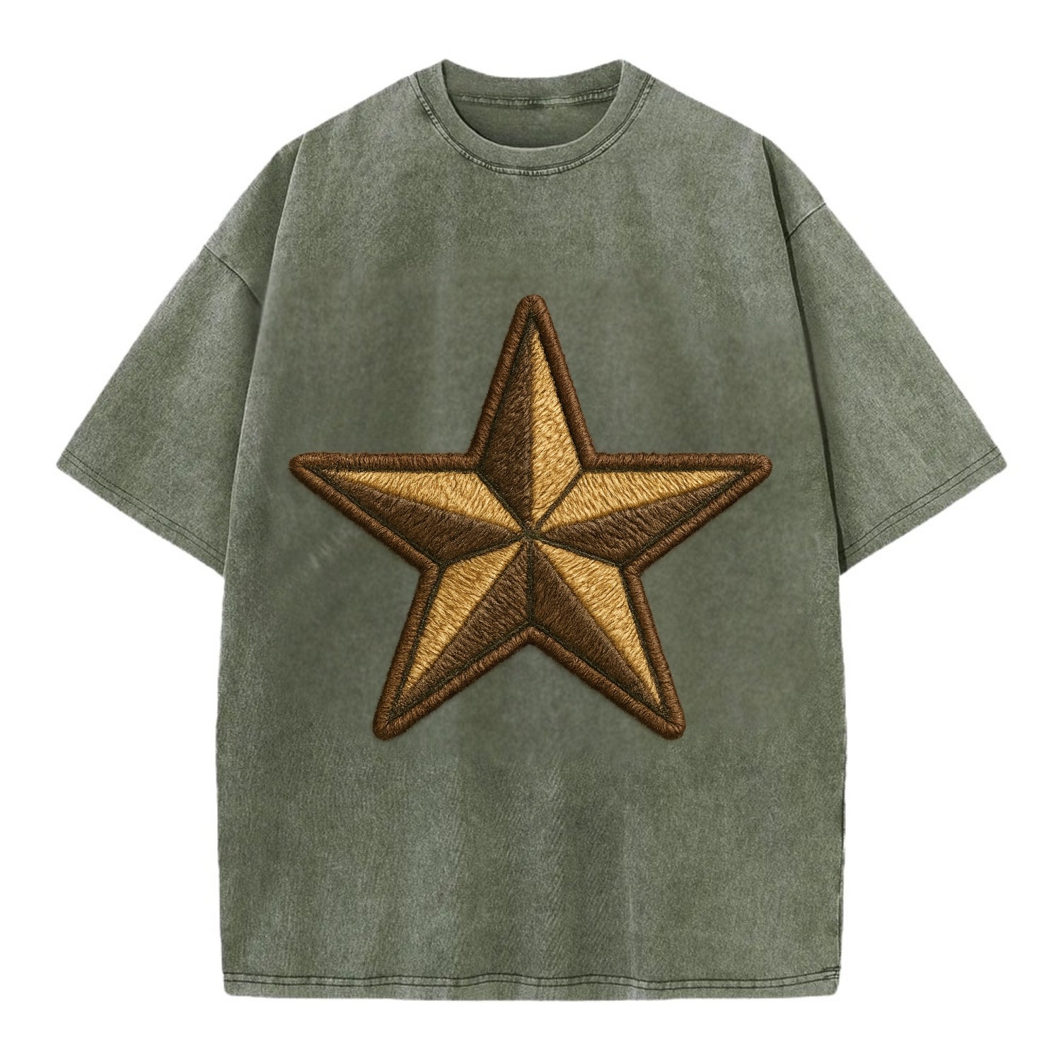 Star  - Vintage T-shirt - Army Green