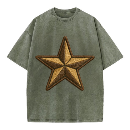 Star  - Vintage T-shirt - Army Green